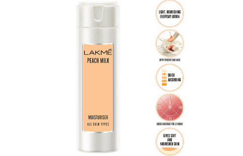  Lakme peach milk moisturizer body lotion